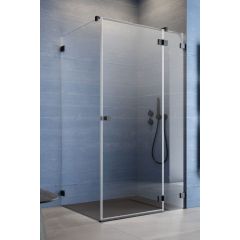 Radaway Essenza Pro 8 Black KDJ 105202455401R ścianka prysznicowa 24.5 cm czarny mat/szkło przezroczyste