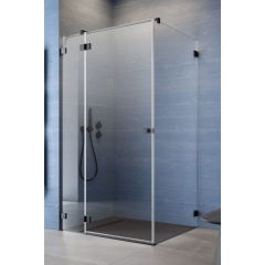 Radaway Essenza Pro 8 Black KDJ 105202455401L ścianka prysznicowa 24.5 cm czarny mat/szkło przezroczyste