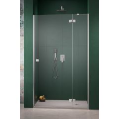 Radaway Essenza Brushed Nickel DWJ 13850179101R drzwi prysznicowe 130 cm uchylne szczotkowany/szkło przezroczyste