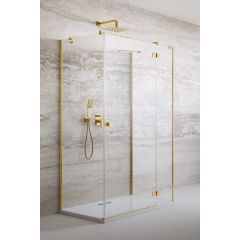 Radaway Essenza Gold KDJ+S 13850240901L drzwi prysznicowe 120 cm rozsuwane złoty połysk/szkło przezroczyste