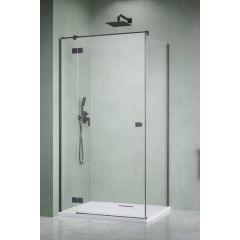 Radaway Essenza 6 Brushed GunMetal KDJ 13850419201L drzwi prysznicowe 110 cm uchylne gunmetal szczotkowany/szkło przezroczyste