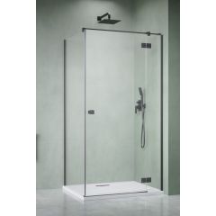 Radaway Essenza 8 Brushed Gold KDJ 13850429201L drzwi prysznicowe 120 cm uchylne gunmetal szczotkowany/szkło przezroczyste