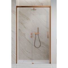 Radaway Idea Brushed Copper DWJ 3870199301L drzwi prysznicowe 150 cm rozsuwane miedź szczotkowany/szkło przezroczyste