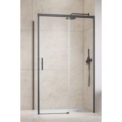 Radaway Idea Brushed GunMetal S1 3870509201L ścianka prysznicowa 90 cm gunmetal szczotkowany/szkło przezroczyste