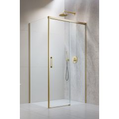 Radaway Idea Brushed Gold S1 3870519901L ścianka prysznicowa 80 cm złoty szczotkowany/szkło przezroczyste