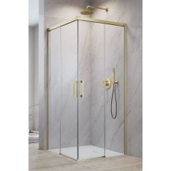 Radaway Idea Brushed Gold KDD 3870609901L drzwi prysznicowe 90 cm rozsuwane złoty szczotkowany/szkło przezroczyste