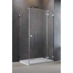 Radaway Essenza Pro Brushed Nickel KDJ 100971109101L drzwi prysznicowe 110 cm uchylne szczotkowany/szkło przezroczyste