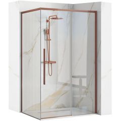 Rea Solar REAK9514 kabina prysznicowa 120x90 cm prostokątna miedź szczotkowany/szkło przezroczyste