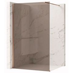 Rea Flexi REAK9970 ścianka prysznicowa walk-in 120 cm miedź szczotkowany/szkło brązowe