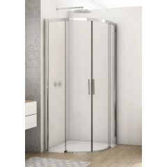 SanSwiss Divera D22SRB550905007 kabina prysznicowa 90x90 cm półokrągła srebrny połysk/szkło przezroczyste