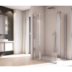 SanSwiss Solino SOL1310005007 drzwi prysznicowe 100 cm uchylne do ścianki bocznej
