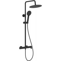 Roca Vega Plus A5A9A6ENB0 zestaw prysznicowy ścienny z deszczownicą czarny