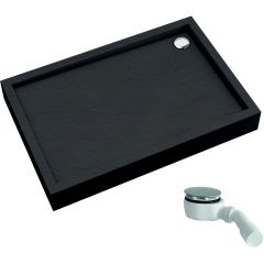 Schedline Favory Plus Black Stone 3STF1P90120CST brodzik prostokątny z syfonem 120x90 cm czarny