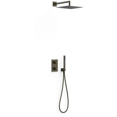 Tres Therm-Box 21125004KMB zestaw prysznicowy podtynkowy termostatyczny z deszczownicą