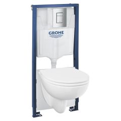 Grohe Solido 112957SH00 zestaw miska z deską i stelaż z przyciskiem