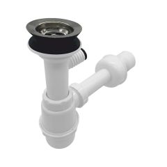 Oltens Harkan 02104000 syfon do umywalki butelkowy biały