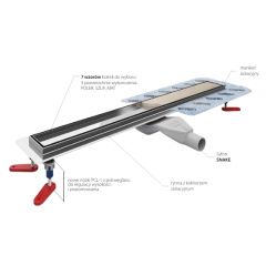 Wiper New Premium 500010302090 odpływ liniowy z rusztem 90 cm chrom
