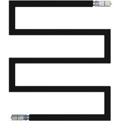 Radox Serpentine RXSR002T590500 grzejnik łazienkowy dekoracyjny 59x50 cm czarny