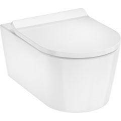Hansgrohe EluPura S 60344450 miska wc z deską wolnoopadającą wisząca bez kołnierza ze spłukiwaniem wirowym biały połysk