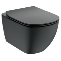 Ideal Standard Tesi T3546V3 miska wc z deską wolnoopadającą wisząca bez kołnierza czarny
