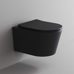 Kronenbach Tube KB100082MB miska wc wisząca bez kołnierza ze spłukiwaniem wirowym czarny
