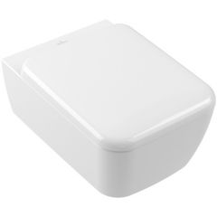 Villeroy & Boch Skyla 4682CL01 miska wc z deską wolnoopadającą wisząca bez kołnierza ze spłukiwaniem wirowym biały połysk