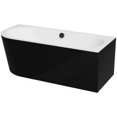 Besco Avita A-Line B&W #WAA17ABPCN wanna narożna 170x75 cm prawa czarna