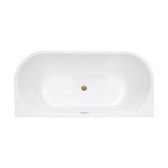 Besco Vica New #WAS160VNBI wanna przyścienna 160x80 cm owalna biała