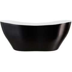 Besco Viya #WMD160VBW wanna wolnostojąca 158x70.5 cm owalna biała-czarna-dwukolorowa