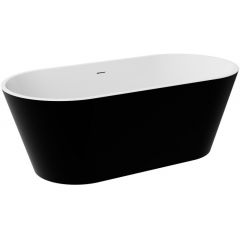 Besco Deeva #WWA170DMBB wanna wolnostojąca 170x80 cm owalna biała-czarna