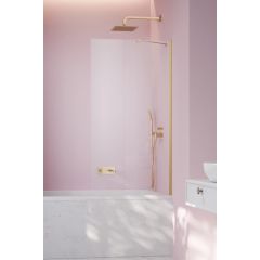 Radaway Nes Brushed Gold PNJ I 100010709901 parawan nawannowy 70 cm 1-częściowy złoty szczotkowany/szkło przezroczyste