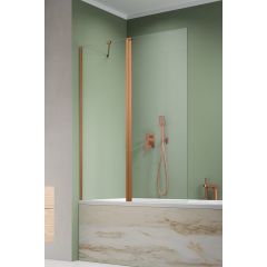 Radaway Nes 6 Brushed Copper PND II 100091009301L parawan nawannowy 100 cm 2-częściowy miedź szczotkowany/szkło przezroczyste