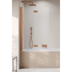 Radaway Nes Brushed Copper PND I 100101009301L parawan nawannowy 100 cm 2-częściowy miedź szczotkowany/szkło przezroczyste