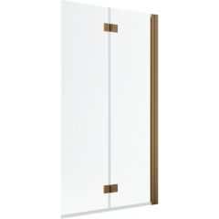 Radaway Nes Brushed Copper PND I 100101409301R parawan nawannowy 140 cm 2-częściowy miedź szczotkowany/szkło przezroczyste