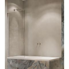 Huppe Solva TG S26001092322 parawan nawannowy 75 cm 1-częściowy srebrny połysk/szkło przezroczyste