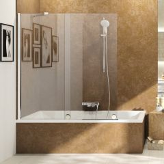 Huppe Xtensa XT0601069321 parawan nawannowy 120 cm 1-częściowy srebrny połysk/szkło przezroczyste