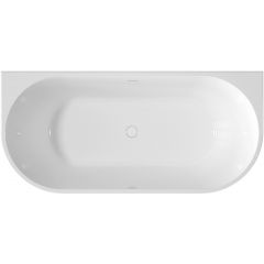 Invena Glamour AN0212U wanna przyścienna 170x80 cm owalna biała