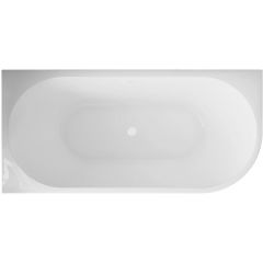 Invena Astri AN0316L wanna przyścienna 160x80 cm owalna biała