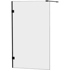 New Trendy Oxia Black AXJ1322WP parawan nawannowy 70 cm 1-częściowy czarny mat/szkło przezroczyste