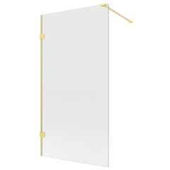 New Trendy Eventa Gold Brushed EXK8449WP parawan nawannowy 100 cm 1-częściowy złoty szczotkowany/szkło przezroczyste