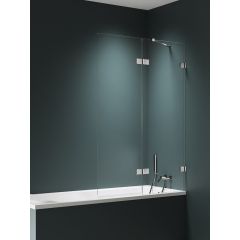 New Trendy Avexa Nickel Brushed EXK8751 parawan nawannowy 100 cm 2-częściowy szczotkowany/szkło przezroczyste