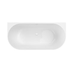Oltens Holma 12300000 wanna przyścienna 160x75 cm owalna biała