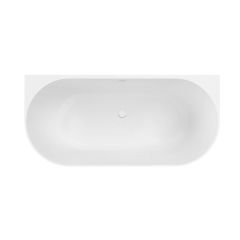 Oltens Holma 12300900 wanna przyścienna 160x75 cm owalna biała
