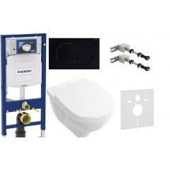 Zestaw Geberit Duofix 111815001 + Geberit 156050001 + Geberit Duofix 111320005 + Geberit Sigma 115770DW5 + Villeroy & Boch O.Novo 5660H101