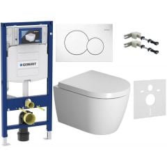 Zestaw Geberit Duofix 111815001 + Geberit 156050001 + Geberit Duofix 111320005 + Geberit Sigma 115770115 + Duravit ME by Starck 0020190000 + Duravit ME by Starck 2530090000