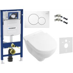 Zestaw Geberit Duofix 111815001 + Geberit 156050001 + Geberit Duofix 111320005 + Geberit Sigma 115770115 + Villeroy & Boch O.Novo 5660H101