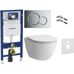 Zestaw Geberit Duofix 111815001 + Geberit 156050001 + Geberit Duofix 111320005 + Geberit Sigma 115770215 + Laufen Pro A H8669560000001