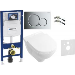 Zestaw Geberit Duofix 111815001 + Geberit 156050001 + Geberit Duofix 111320005 + Geberit Sigma 115770215 + Villeroy & Boch O.Novo 5660H101