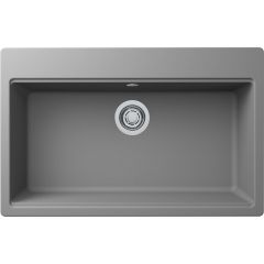 Elleci Time LG213048FIXCI zlewozmywak granitowy 79x51 cm szary/grafitowy/onyx
