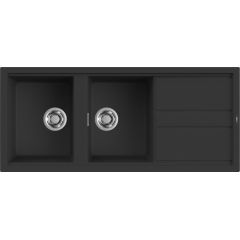 Elleci Best LGB50040 zlewozmywak granitowy 116x51 cm czarny
